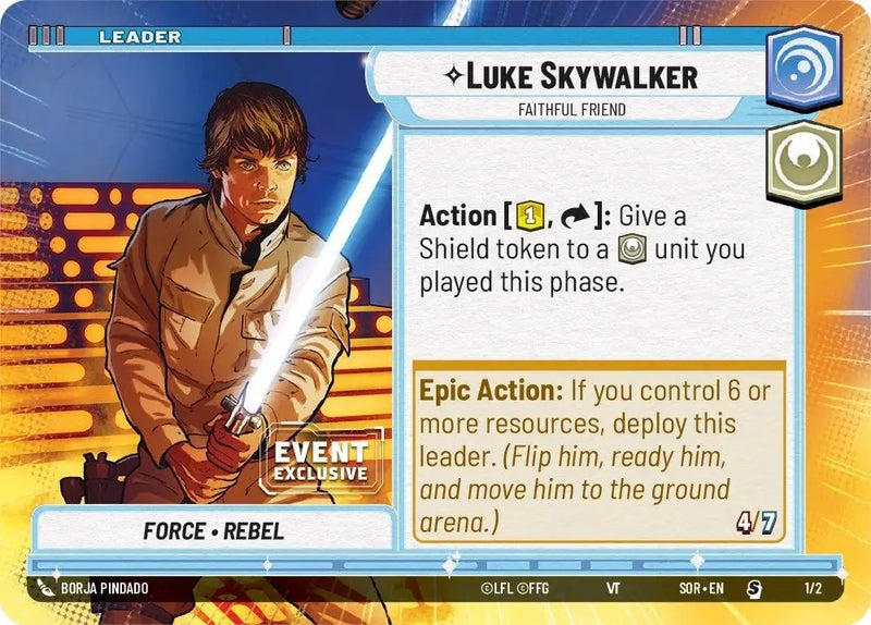Luke Skywalker - Faithful Friend (Hyperspace) (Event Promo) (1/2) [Miscellaneous] - Star Wars: Unlimited Single