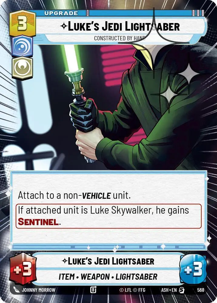 Luke's Jedi Lightsaber - Constructed by Hand (Hyperspace Foil) (568) [Ashes of the Empire]