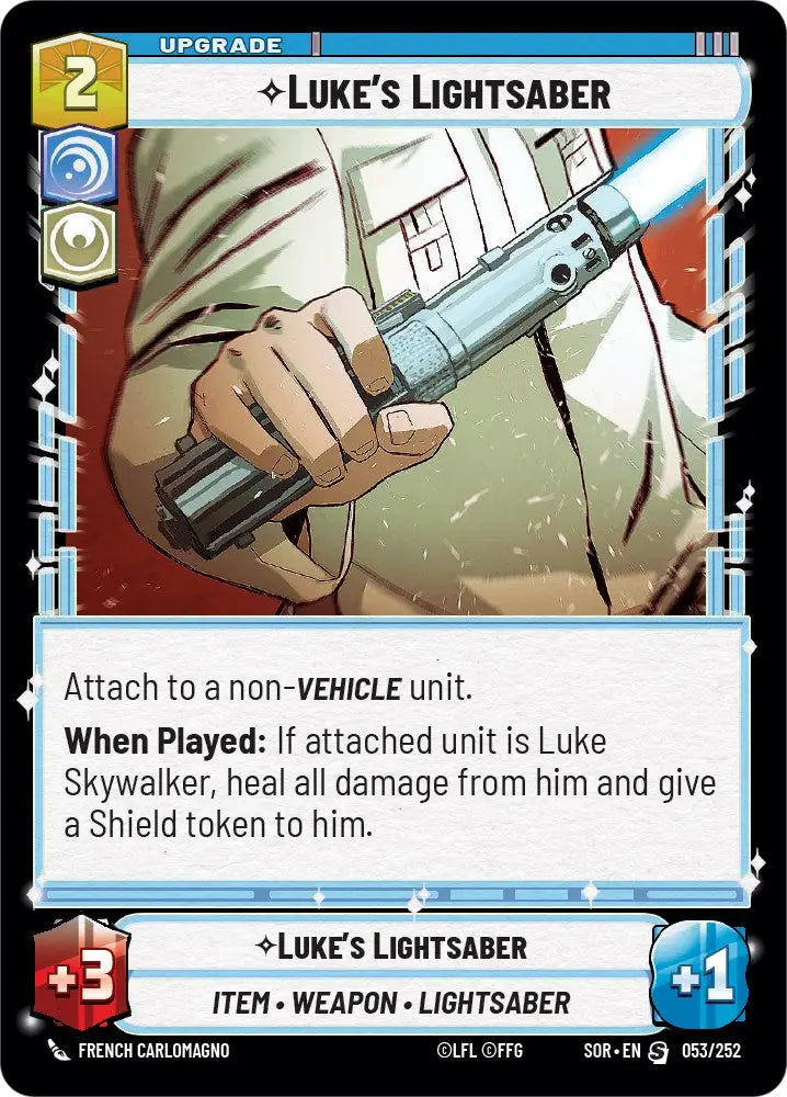 Luke’s Lightsaber (053/252) [Spark of Rebellion] - Star Wars: Unlimited Single