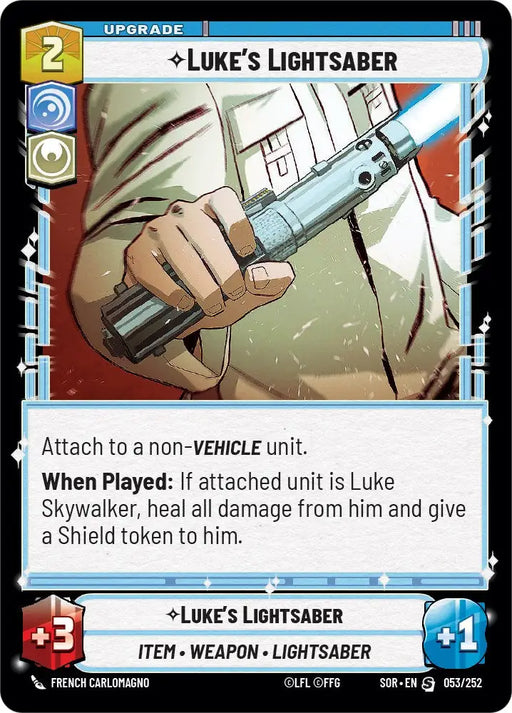 Luke’s Lightsaber (053/252) [Spark of Rebellion] - Star Wars: Unlimited Single