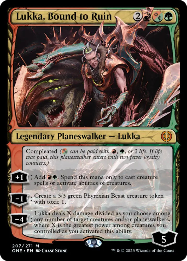 Lukka Bound to Ruin (Promo Pack) [Phyrexia: All Will Be One Promos] - MTG Single