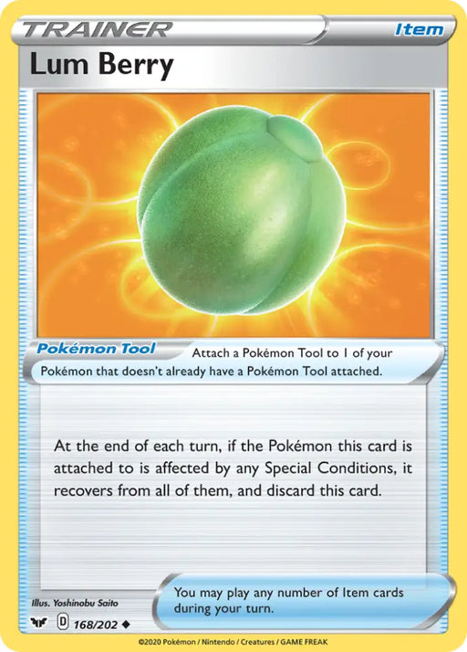 Lum Berry (168/202) [Sword & Shield: Base Set] - Pokemon Single