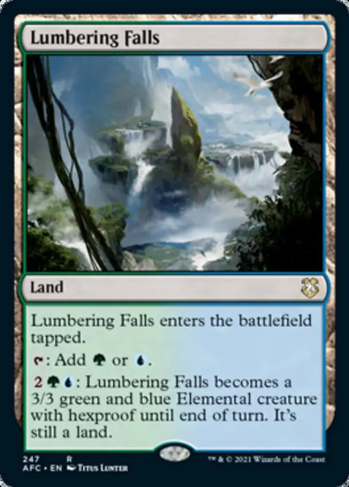 Lumbering Falls [Dungeons & Dragons: Adventures in the Forgotten Realms Commander] - MTG Single
