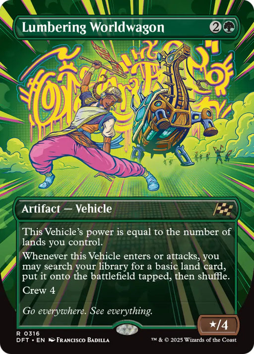 Lumbering Worldwagon (Borderless) [Aetherdrift] - MTG Single