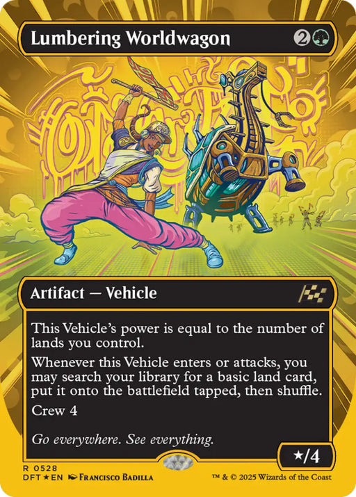 Lumbering Worldwagon (Borderless) (First-Place Foil) [Aetherdrift] - MTG Single