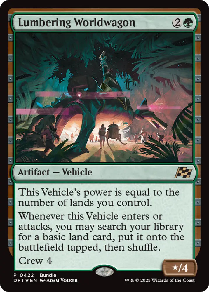 Lumbering Worldwagon (Bundle) [Aetherdrift Promos] - MTG Single