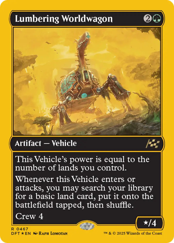 Lumbering Worldwagon (First-Place Foil) [Aetherdrift] - MTG Single