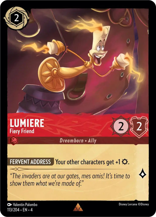 Lumiere - Fiery Friend (113/204) [Ursula’s Return] - Lorcana Single