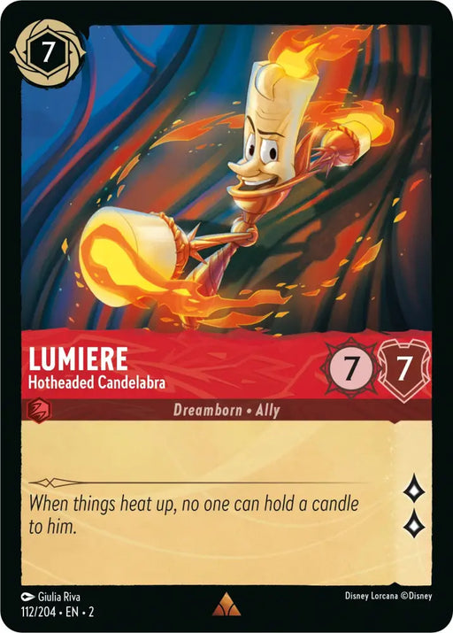 Lumiere - Hotheaded Candelabra (112/204) [Rise of the Floodborn] - Lorcana Single