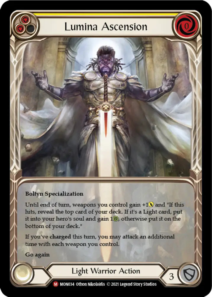 Lumina Ascension (Extended Art) [Monarch 1st Edition] 1st Edition Rainbow Foil - Flesh And Blood Single