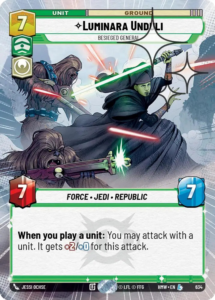 Luminara Unduli - Besieged General (Hyperspace Foil) (634) [Homeworlds]