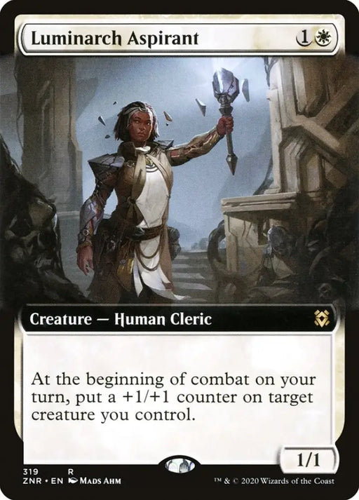 Luminarch Aspirant (Extended Art) [Zendikar Rising] - MTG Single