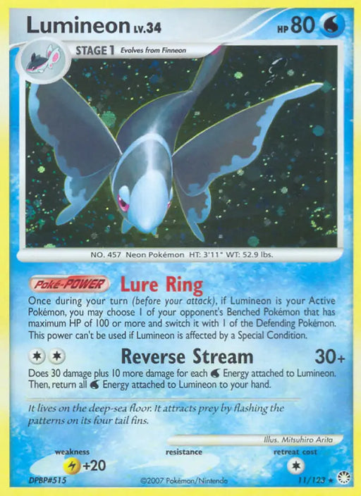 Lumineon (11/123) [Diamond & Pearl: Mysterious Treasures] - Pokemon Single