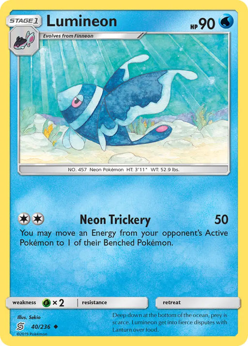 Lumineon (40/236) [Sun & Moon: Unified Minds] - Pokemon Single