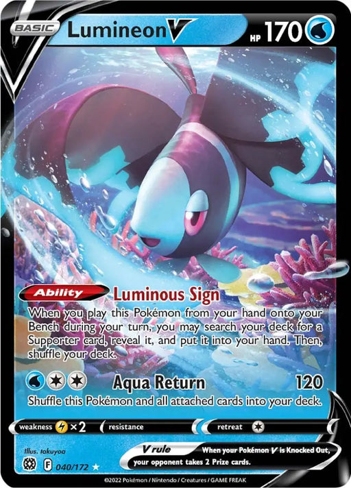 Lumineon V (040/172) [Sword & Shield: Brilliant Stars] - Pokemon Single