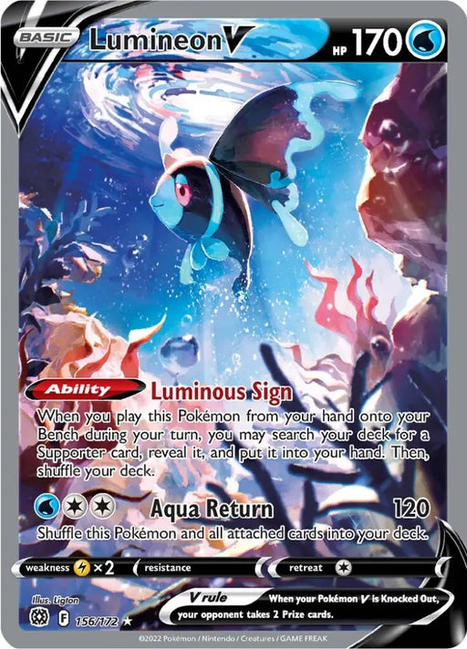 Lumineon V (156/172) [Sword & Shield: Brilliant Stars] - Pokemon Single