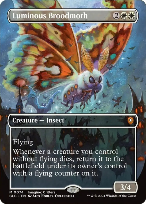 Luminous Broodmoth (Borderless) [Bloomburrow Commander] - MTG Single