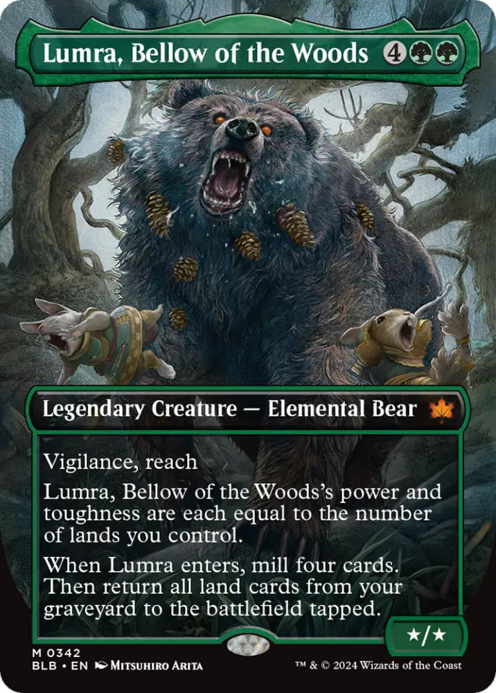 Lumra Bellow of the Woods (Borderless) (0342) [Bloomburrow] - MTG Single