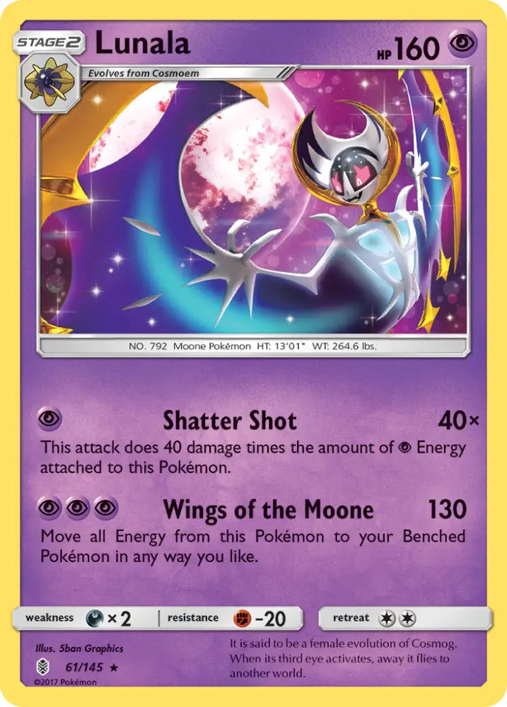 Lunala (61/145) [Sun & Moon: Guardians Rising] - Pokemon Single