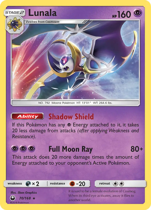 Lunala (70/168) [Sun & Moon: Celestial Storm] - Pokemon Single