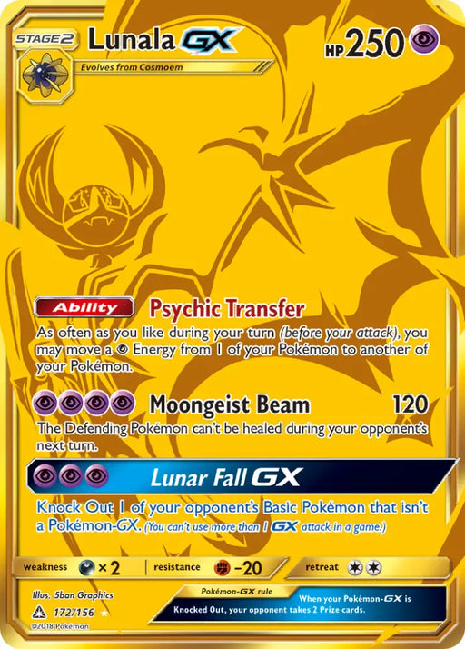 Lunala GX (172/156) [Sun & Moon: Ultra Prism] - Pokemon Single