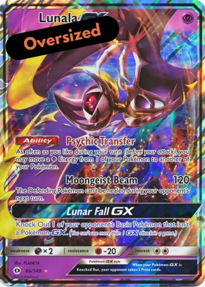 Lunala GX (66/149) (Jumbo Card) [Sun & Moon: Base Set] - Pokemon Single