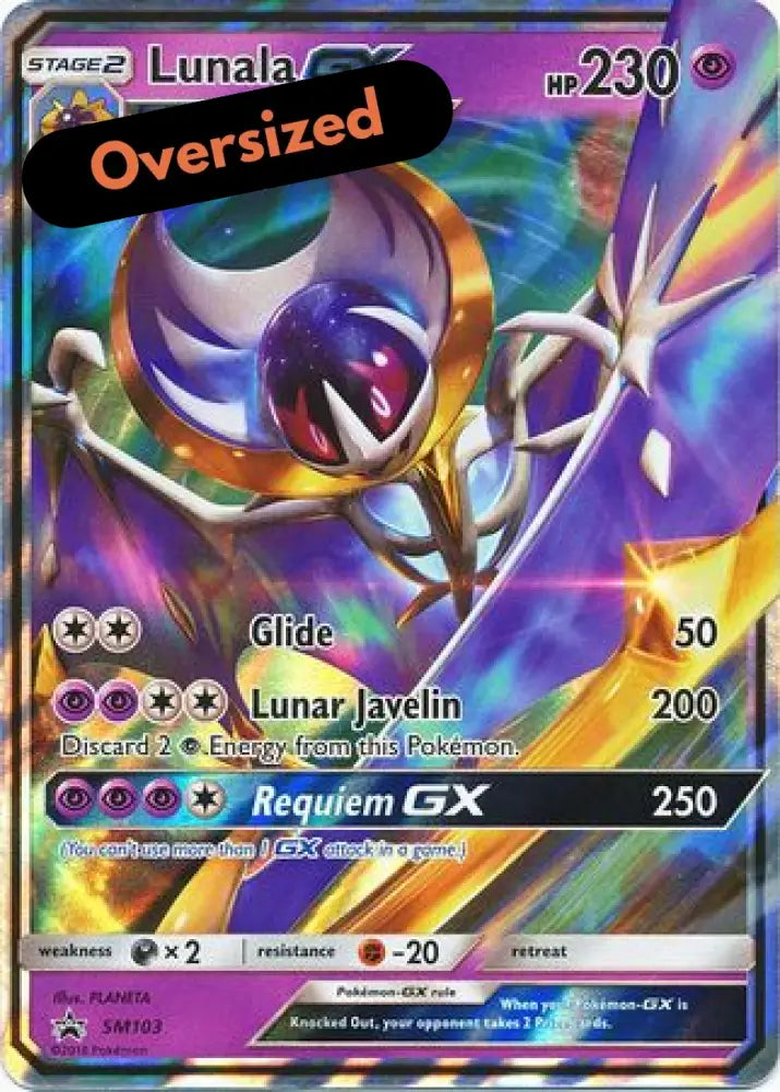 Lunala GX (SM103) (Jumbo Card) [Sun & Moon: Black Star Promos] - Pokemon Single