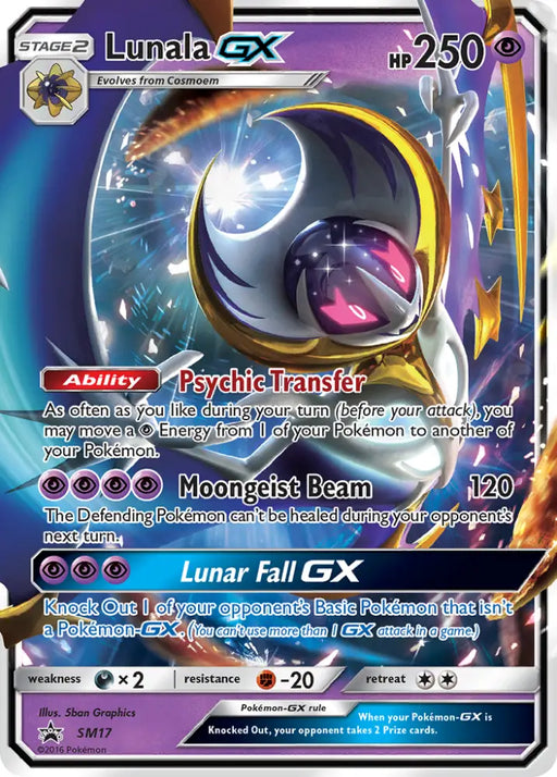 Lunala GX (SM17) [Sun & Moon: Black Star Promos] - Pokemon Single