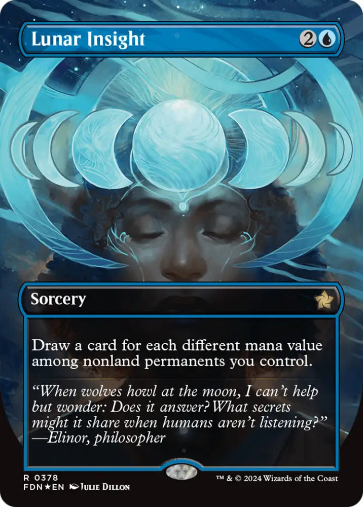 Lunar Insight (Borderless) (Mana Foil) [Foundations] - MTG Single