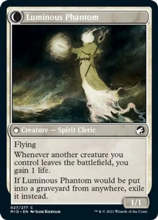 Lunarch Veteran // Luminous Phantom [Innistrad: Midnight Hunt] - MTG Single