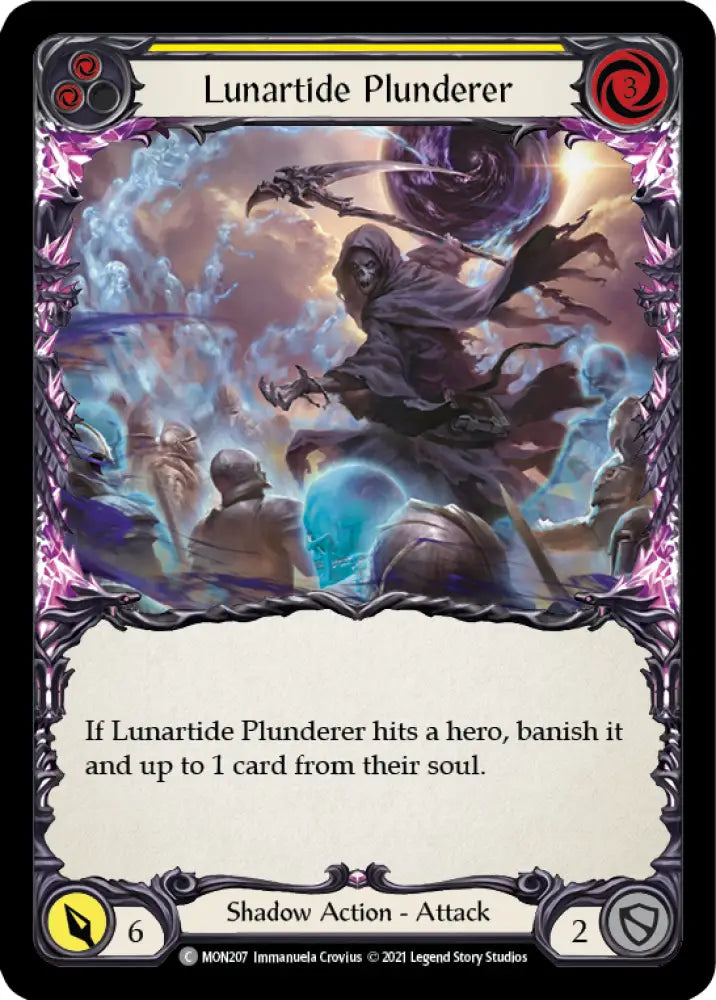 Lunartide Plunderer (Yellow) [Monarch 1st Edition] 1st Edition Rainbow Foil - Flesh And Blood Single