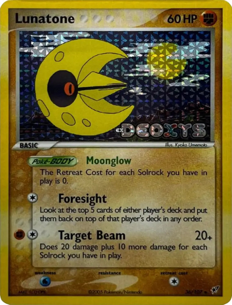 Lunatone (36/107) (Stamped) [EX: Deoxys] - Pokemon Single