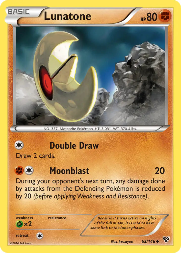 Lunatone (63/146) [XY: Base Set] - Pokemon Single
