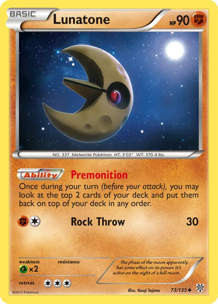 Lunatone (73/135) [Black & White: Plasma Storm] - Pokemon Single