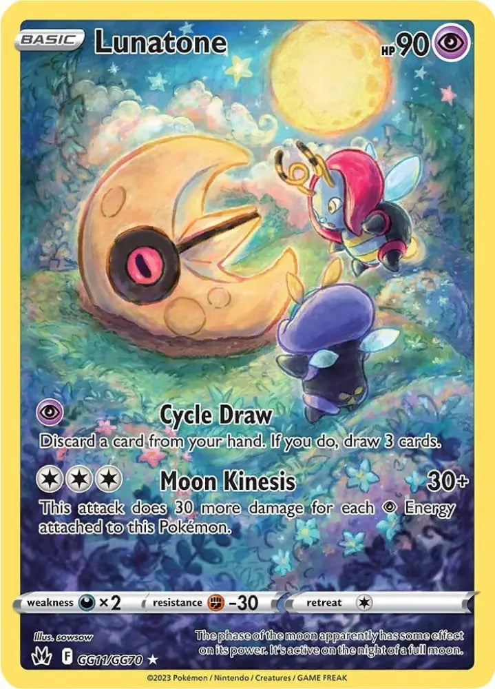 Lunatone (GG11/GG70) [Sword & Shield: Crown Zenith] - Pokemon Single