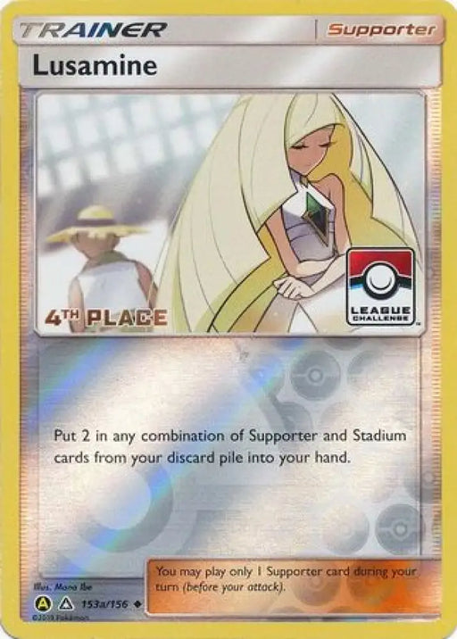 Lusamine (153a/156) (League Challenge Alt Art 4th Place) [Sun & Moon: Ultra Prism] - Pokemon Single
