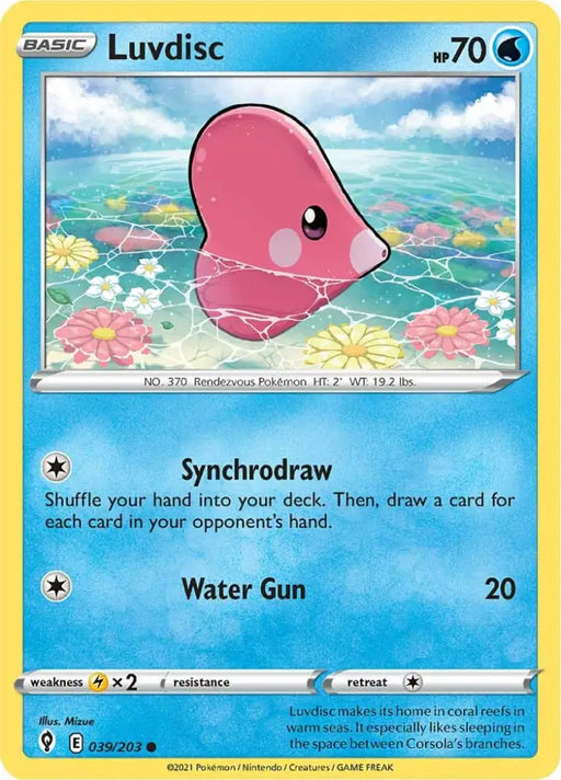 Luvdisc (039/203) [Sword & Shield: Evolving Skies] - Pokemon Single
