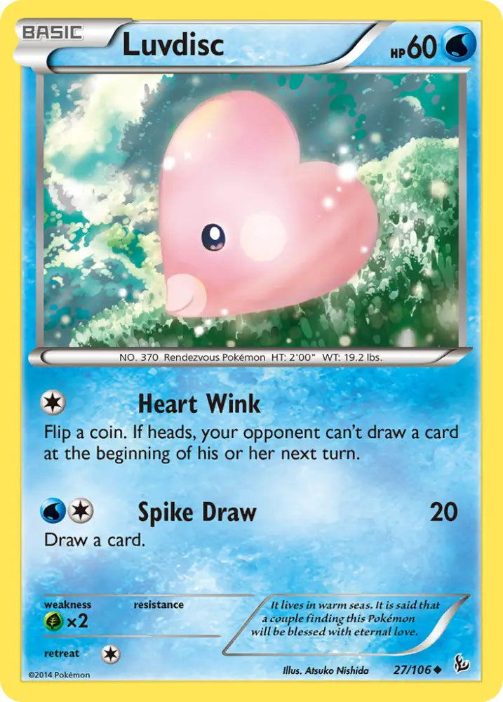 Luvdisc (27/106) [XY: Flashfire] - Pokemon Single