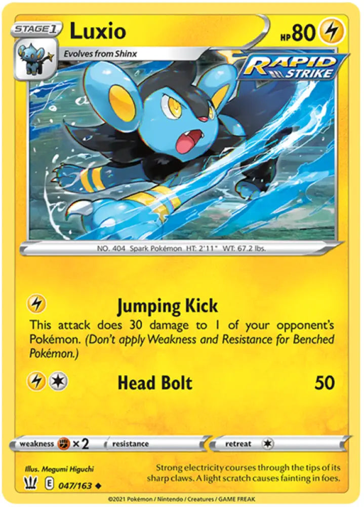Luxio (047/163) [Sword & Shield: Battle Styles] - Pokemon Single