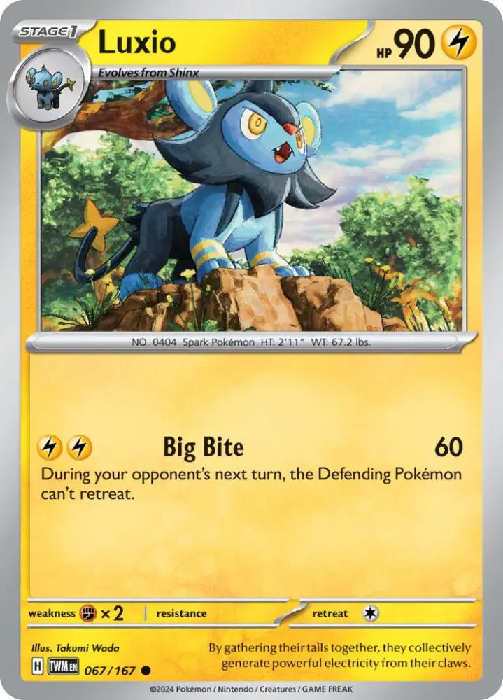 Luxio (067/167) [Scarlet & Violet: Twilight Masquerade] - Pokemon Single
