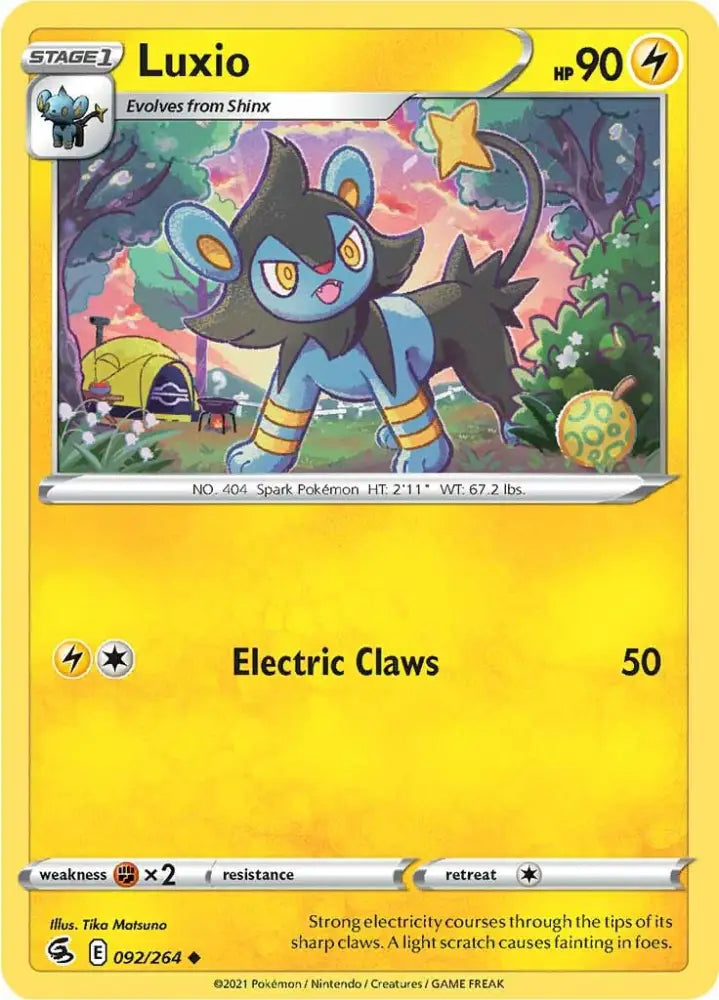 Luxio (092/264) [Sword & Shield: Fusion Strike] - Pokemon Single