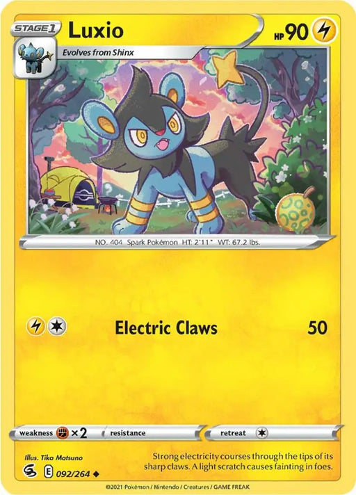 Luxio (092/264) [Sword & Shield: Fusion Strike] - Pokemon Single