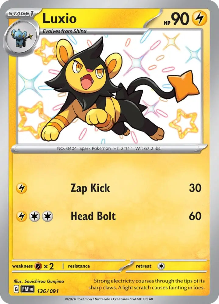 Luxio (136/091) [Scarlet & Violet: Paldean Fates] - Pokemon Single