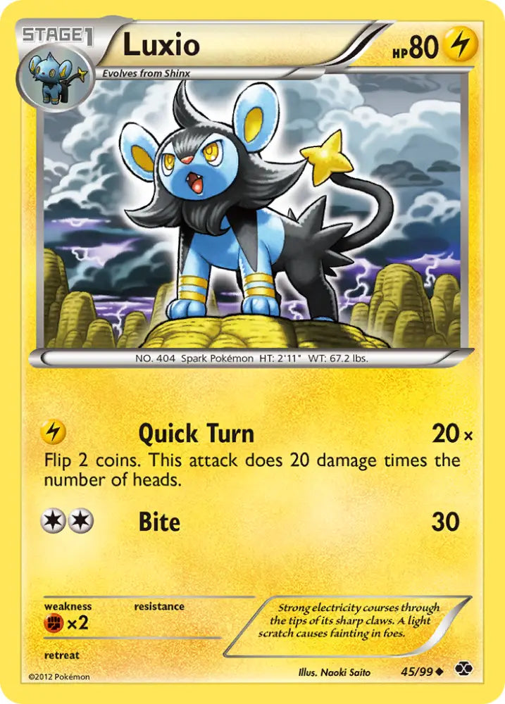 Luxio (45/99) [Black & White: Next Destinies] - Pokemon Single