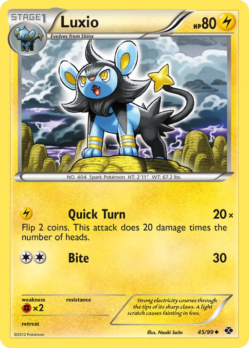 Luxio (45/99) [Black & White: Next Destinies] - Pokemon Single