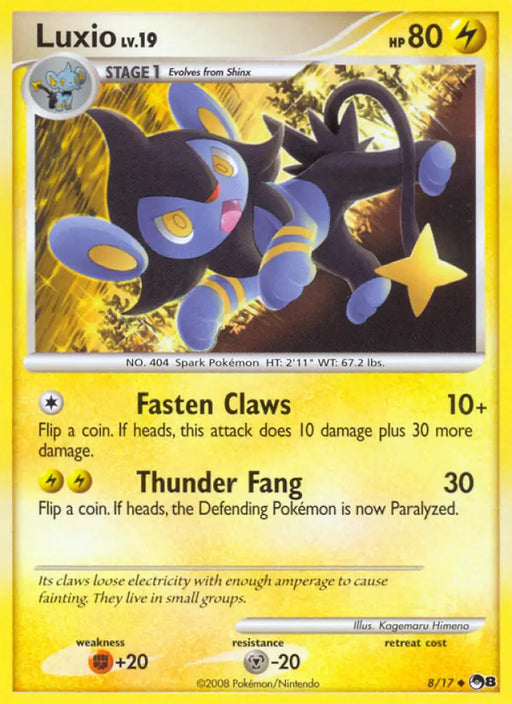 Luxio (8/17) [POP Series 8] - Pokemon Single