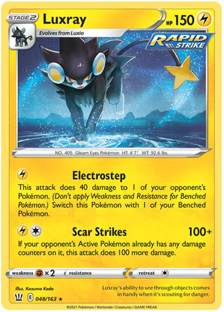 Luxray (048/163) [Sword & Shield: Battle Styles] - Pokemon Single
