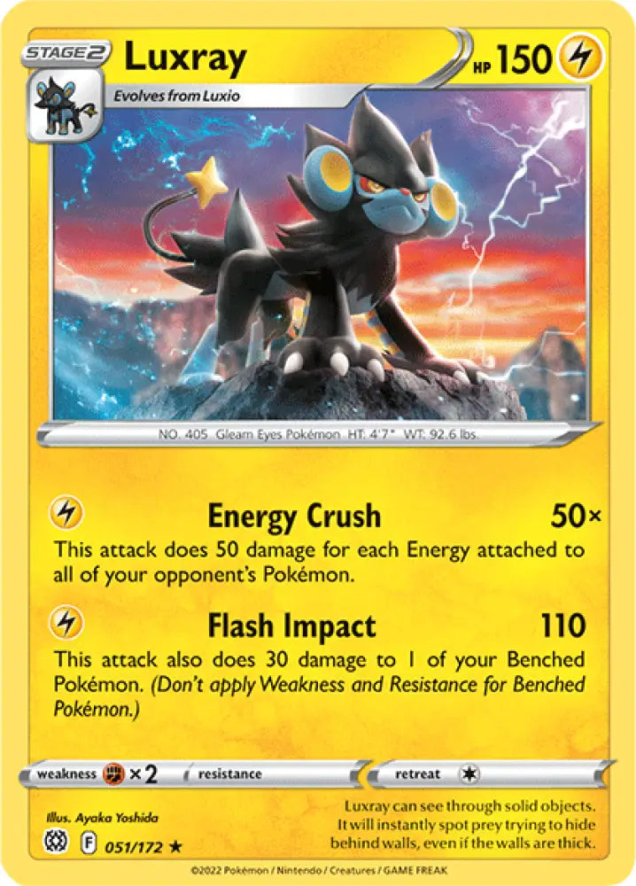 Luxray (051/172) [Sword & Shield: Brilliant Stars] - Pokemon Single