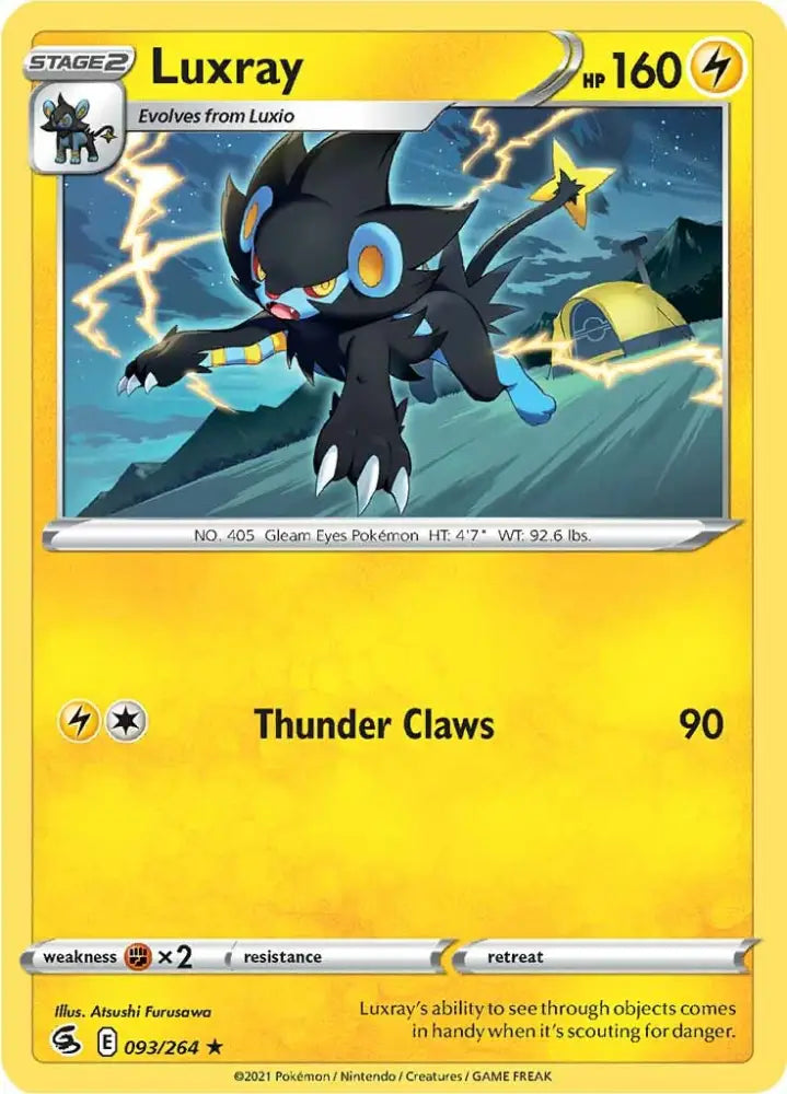 Luxray (093/264) [Sword & Shield: Fusion Strike] - Pokemon Single