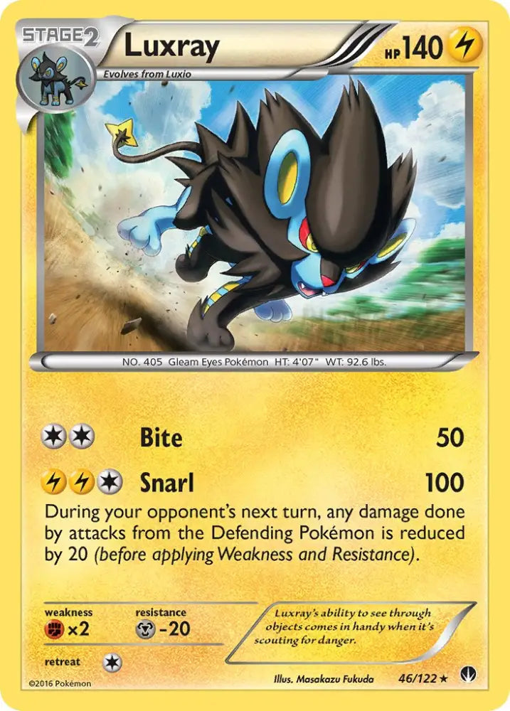 Luxray (46/122) (Cracked Ice Holo) [XY: BREAKpoint] - Pokemon Single